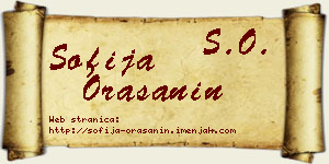 Sofija Orašanin vizit kartica